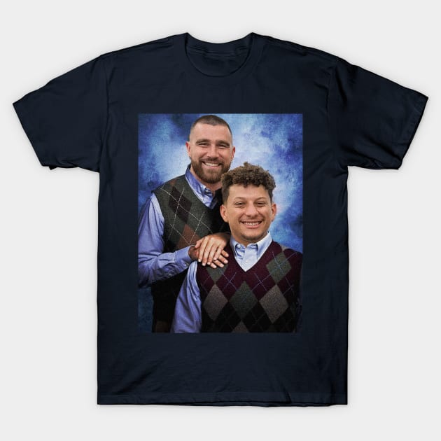 Kelce and Mahomes Stepbrothers T-Shirt by VictorVV